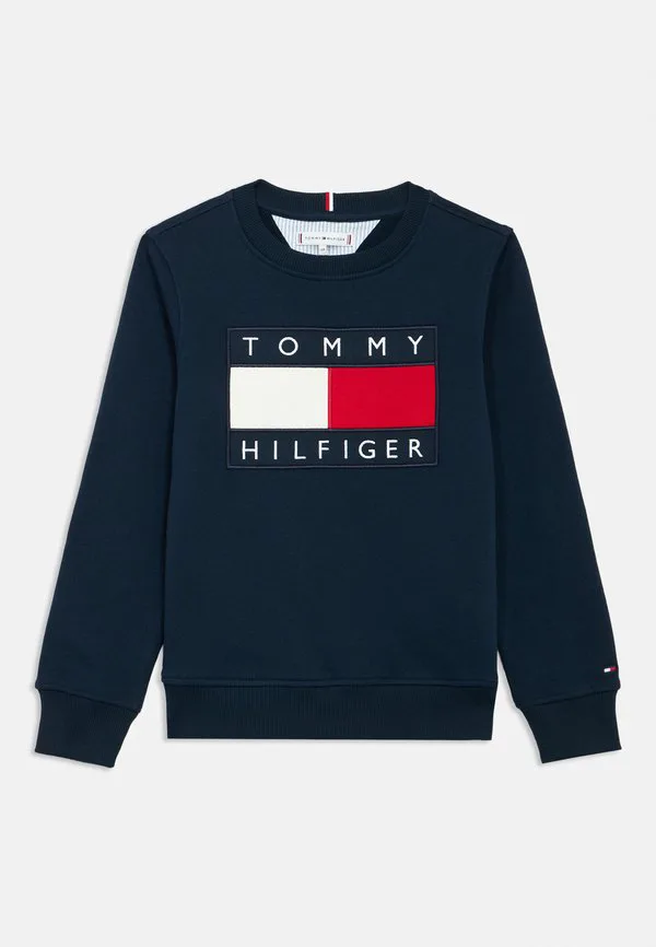 Толстовка с круглым вырезом и аппликацией в виде флага наследия. Tommy Hilfiger, Dark Night Navy — фото 3