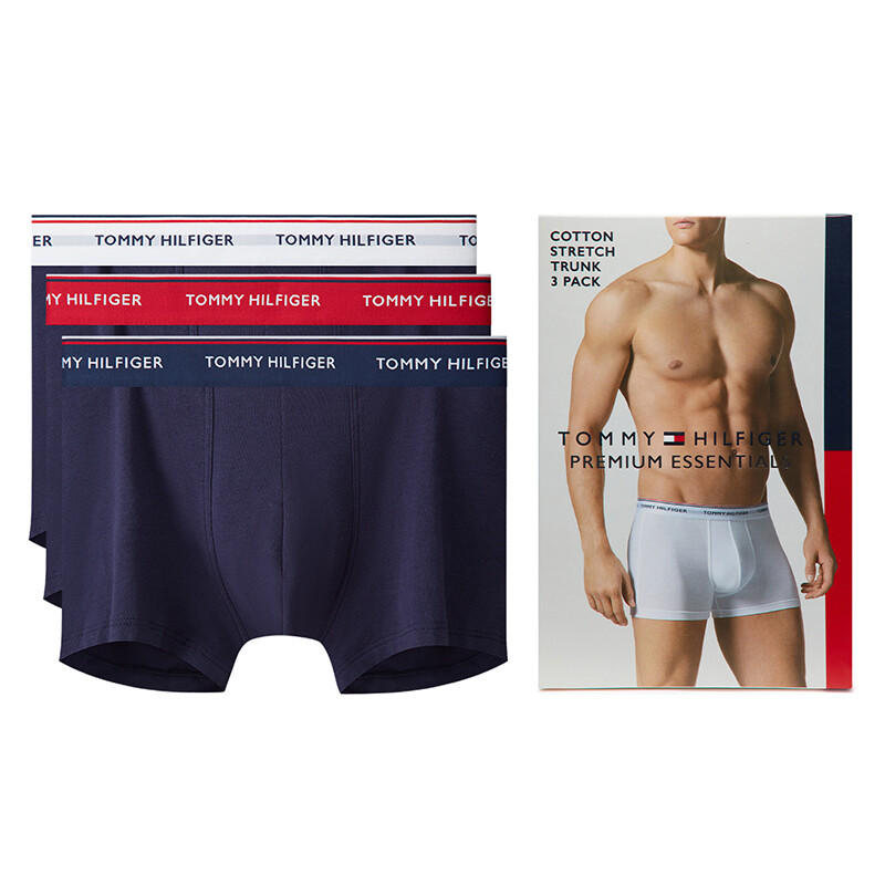 

Tommy Hilfiger Мужские шорты-боксеры, 3 полоски (темно-синие)