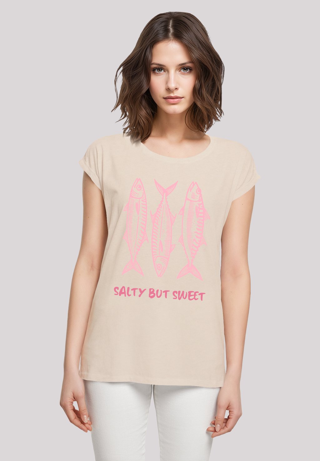 

Футболка с принтом SALTY BUT SWEET SUMMER F4NT4STIC, песочный
