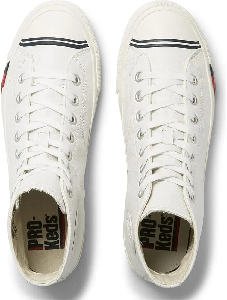 Кожаные кожаные кроссовки PRO-Keds Royal Hi Core, White Leather — фото 4