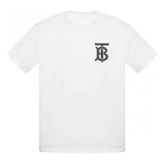 

Футболка mens logo-printed exclusive logo loose short sleeve white Burberry, белый