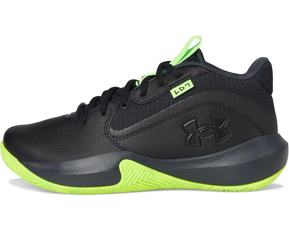 Кроссовки Under Armour Kids Lockdown 7 (Big Kid), Black/Anthracite/Metallic Black — фото 4