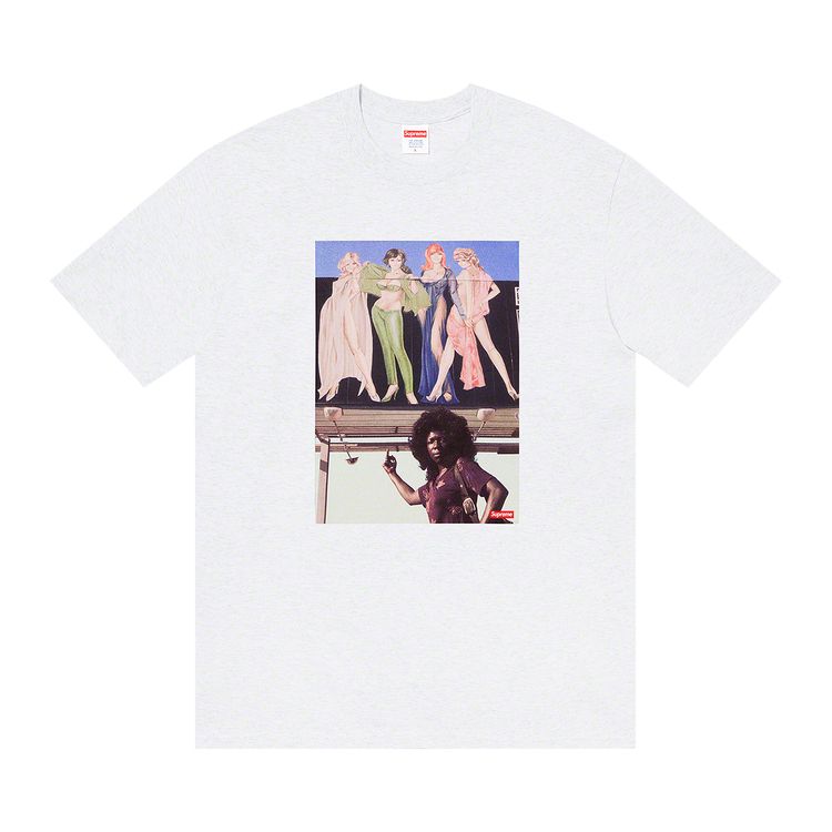 

Футболка Supreme American Picture Tee Ash Grey, серый