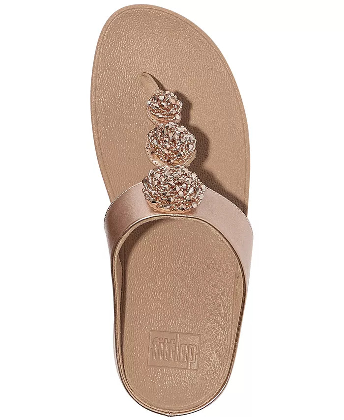 Женские босоножки Fino Beadie Wedge FitFlop, коричневый/бежевый — фото 3