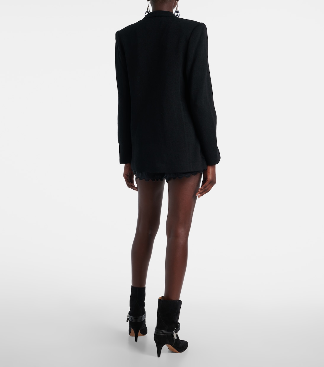 Пиджак Оливия из смесовой шерсти Isabel Marant, черный — фото 3
