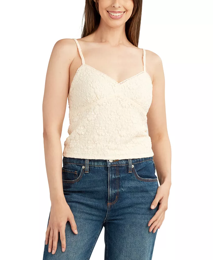 

Женская текстурированная майка-топ Juniors' Textured Knit Camisole Tank BCX, коричневый/бежевый