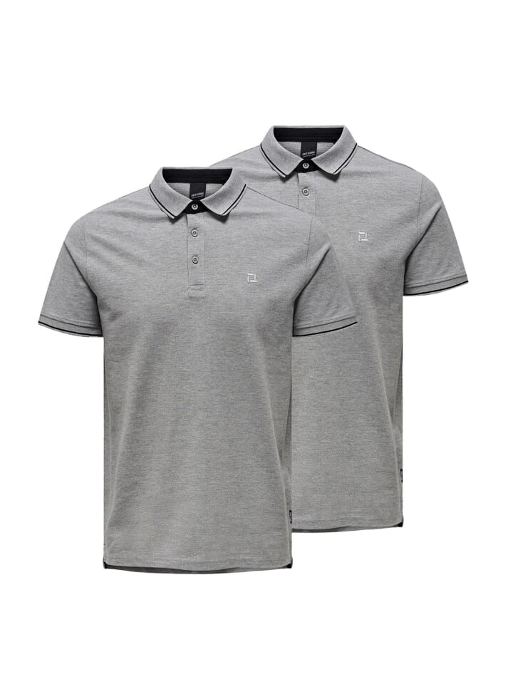 

Поло ONLY & SONS Poloshirt Onsefletcher, цвет Light grey melange