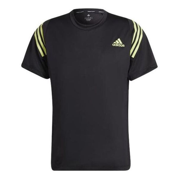 

Футболка men's stripe logo round neck short sleeve black Adidas, мультиколор