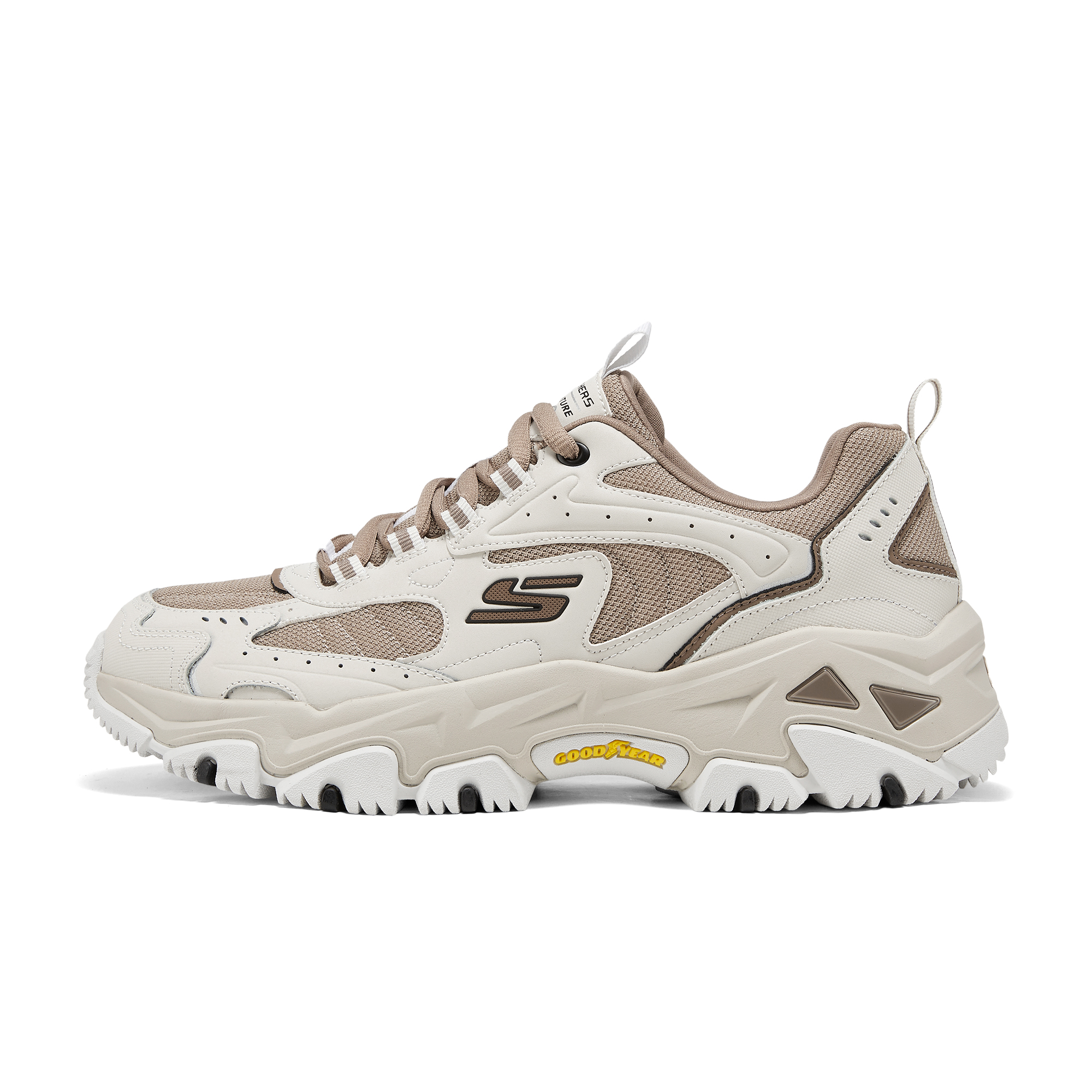 

Skechers Мужские треккинговые кроссовки с амортизацией и дышащим покрытием, светло-коричневые