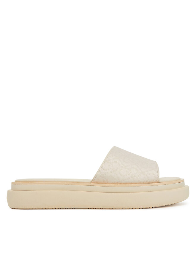 Мюли Flatform Slide Jacq Hw0Hw02461 Calvin Klein, экрю