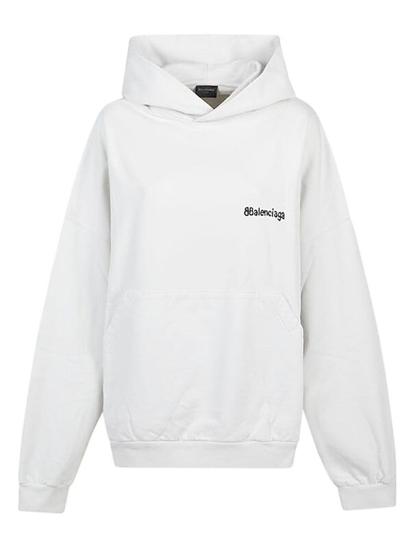 

Толстовка bb corp cotton hoodie 'white' Balenciaga, белый