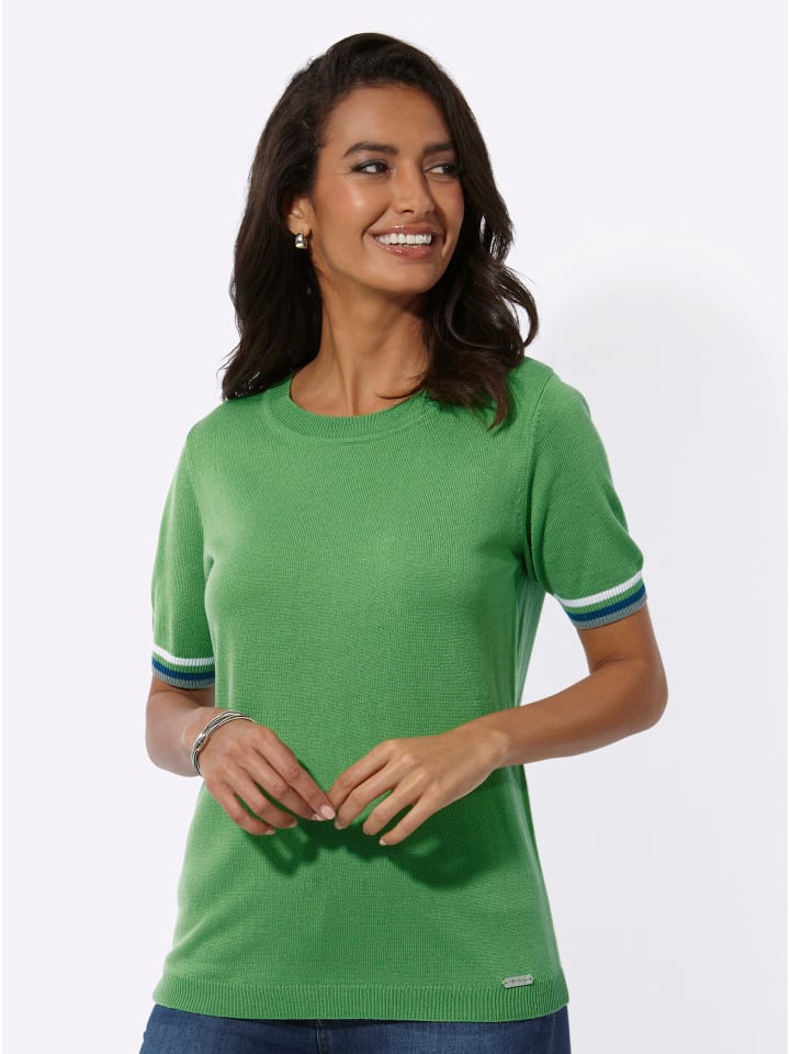 

Свитер с круглым вырезом в яблочно-белую полоску WITT WEIDEN