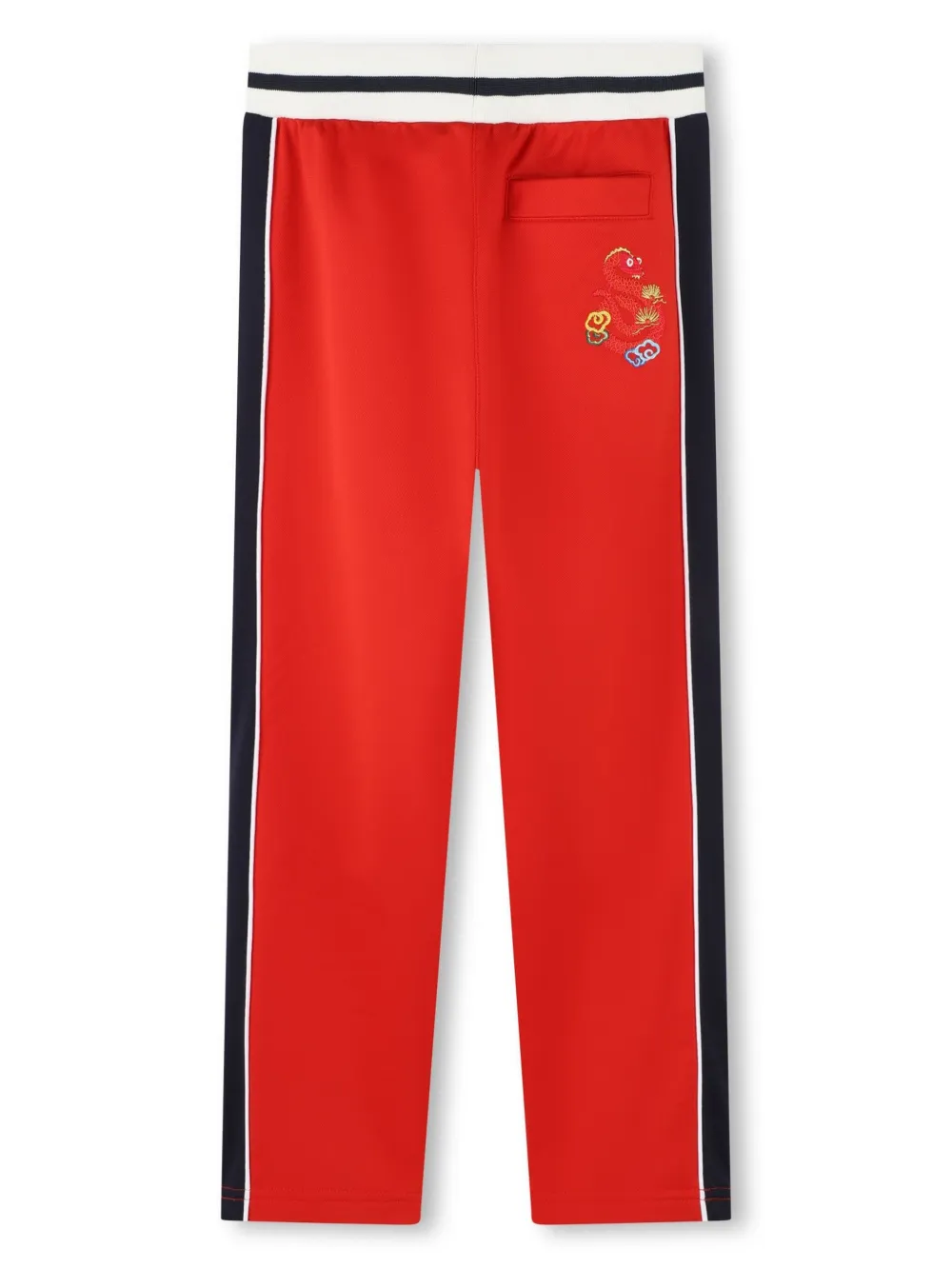 Спортивные брюки с вышитым логотипом Kenzo Kids, красный — фото 2