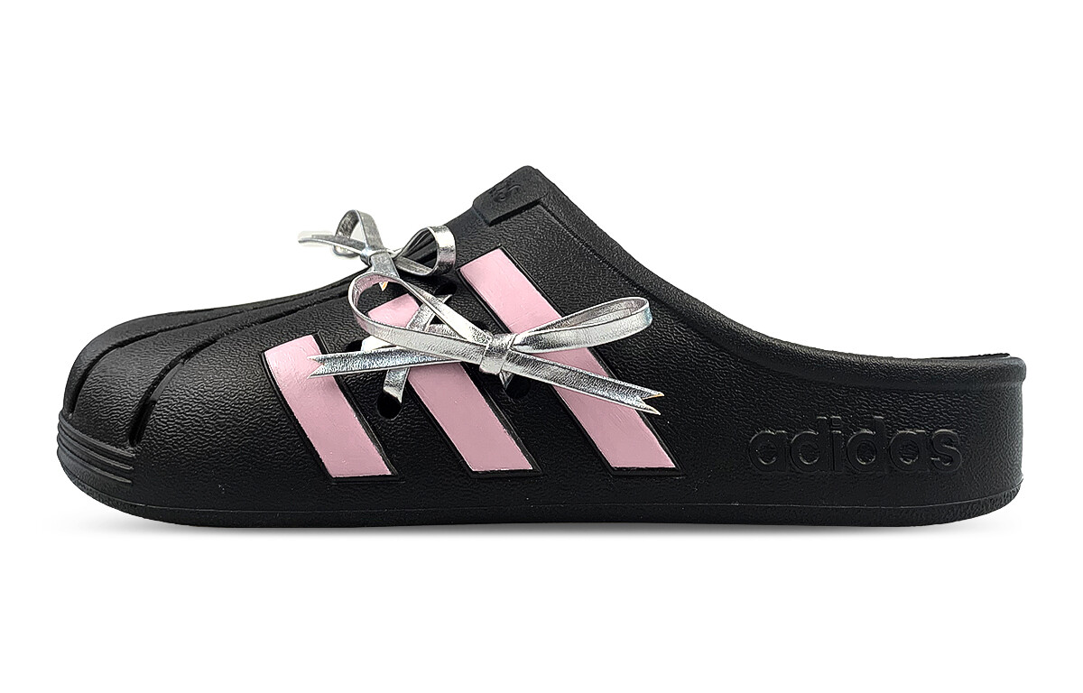 

ADILETTE CLOGS Шлепанцы унисекс Черный/розовый Adidas