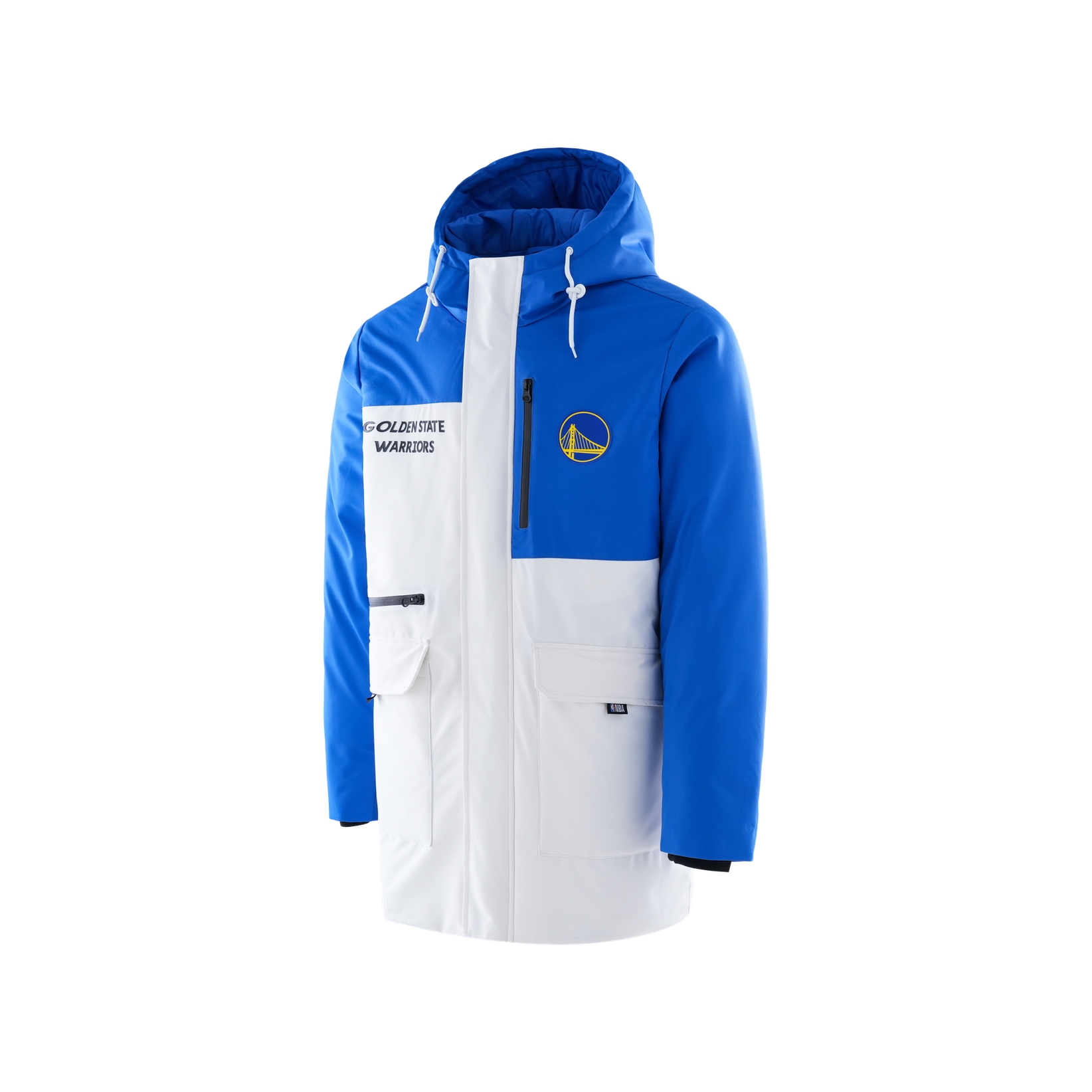 

NBA Пуховик мужской сине-белый, Golden State Warriors/Blue White