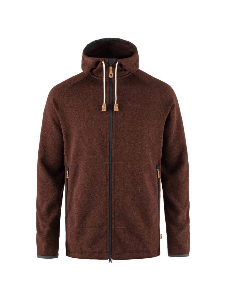 

Флисовая куртка Övik Fleece Hoodie M темно-оранжевого цвета FJÄLLRÄVEN