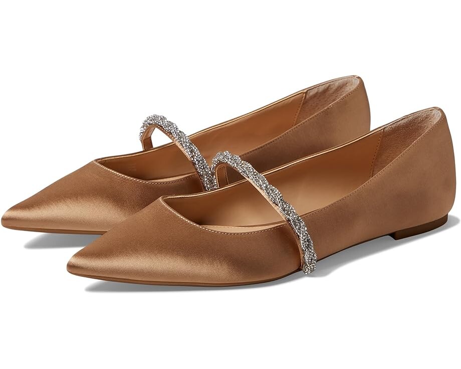 

Туфли на плоской подошве Jewel Badgley Mischka Vana, цвет Dark Nude