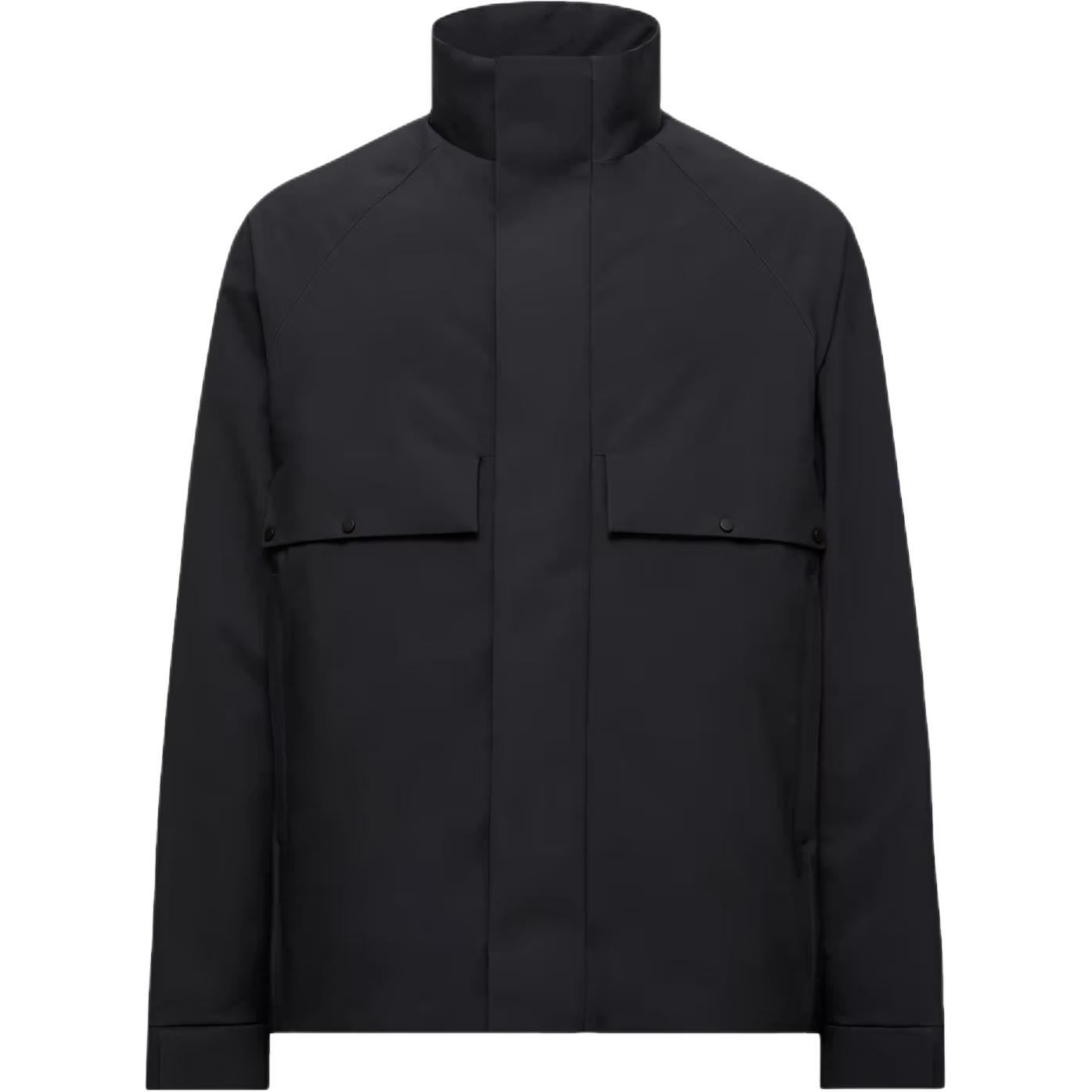 Куртка с высоким воротником и накладными карманами Moncler, черный