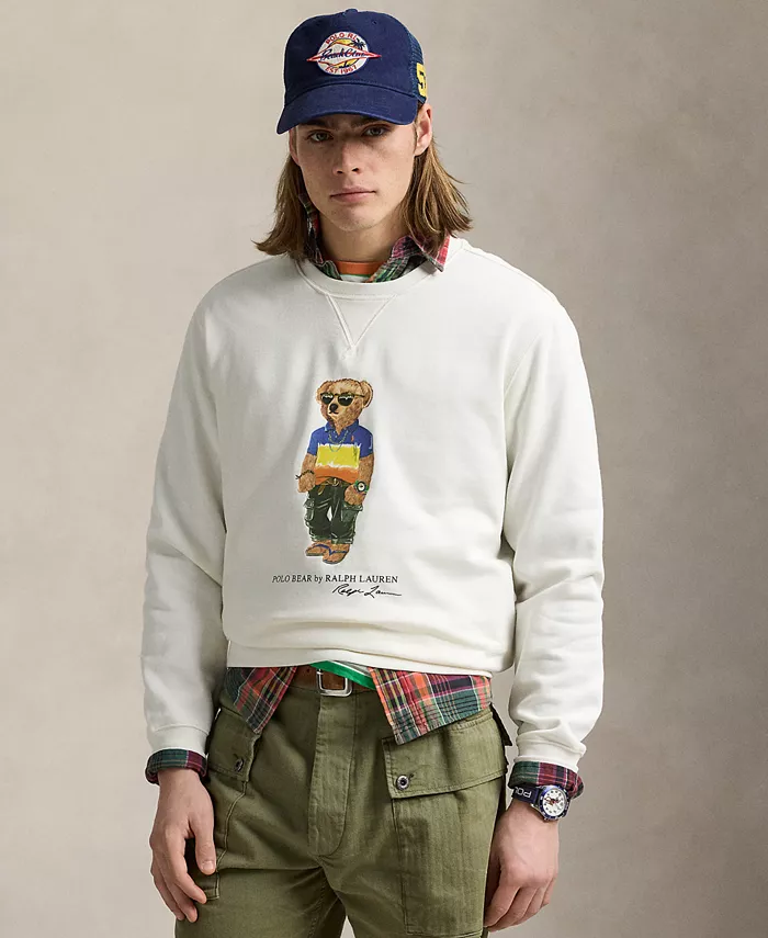 

Мужской флисовый свитшот Polo Bear Polo Ralph Lauren, белый