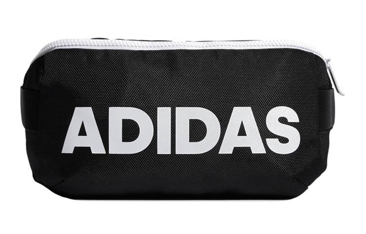 

Полиэстеровая поясная сумка через плечо унисекс черно-белый логотип Adidas