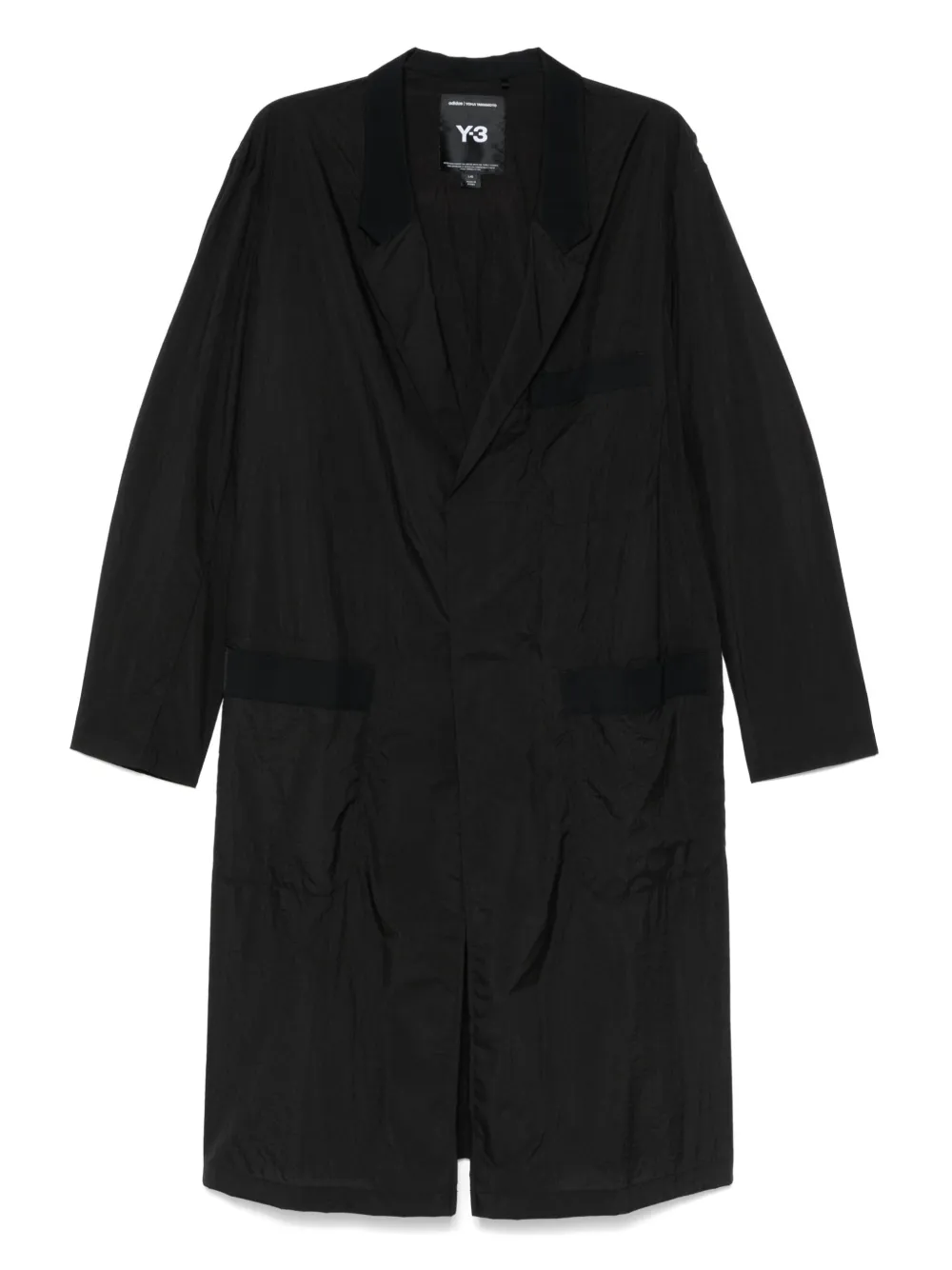 

Однобортное пальто Y-3, черный