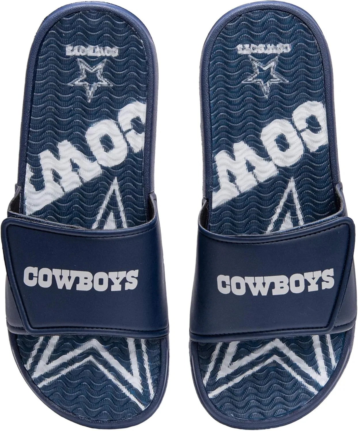 Мужские спортивные тапочки FOCO Legacy Velcro Sport Slide New York Giants Legacy Sport с застежкой-липучкой - размер Large, Wordmark