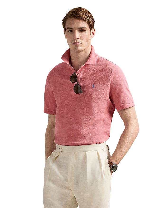 

Знаковый поло с сетчатой тканью Polo Ralph Lauren, красный