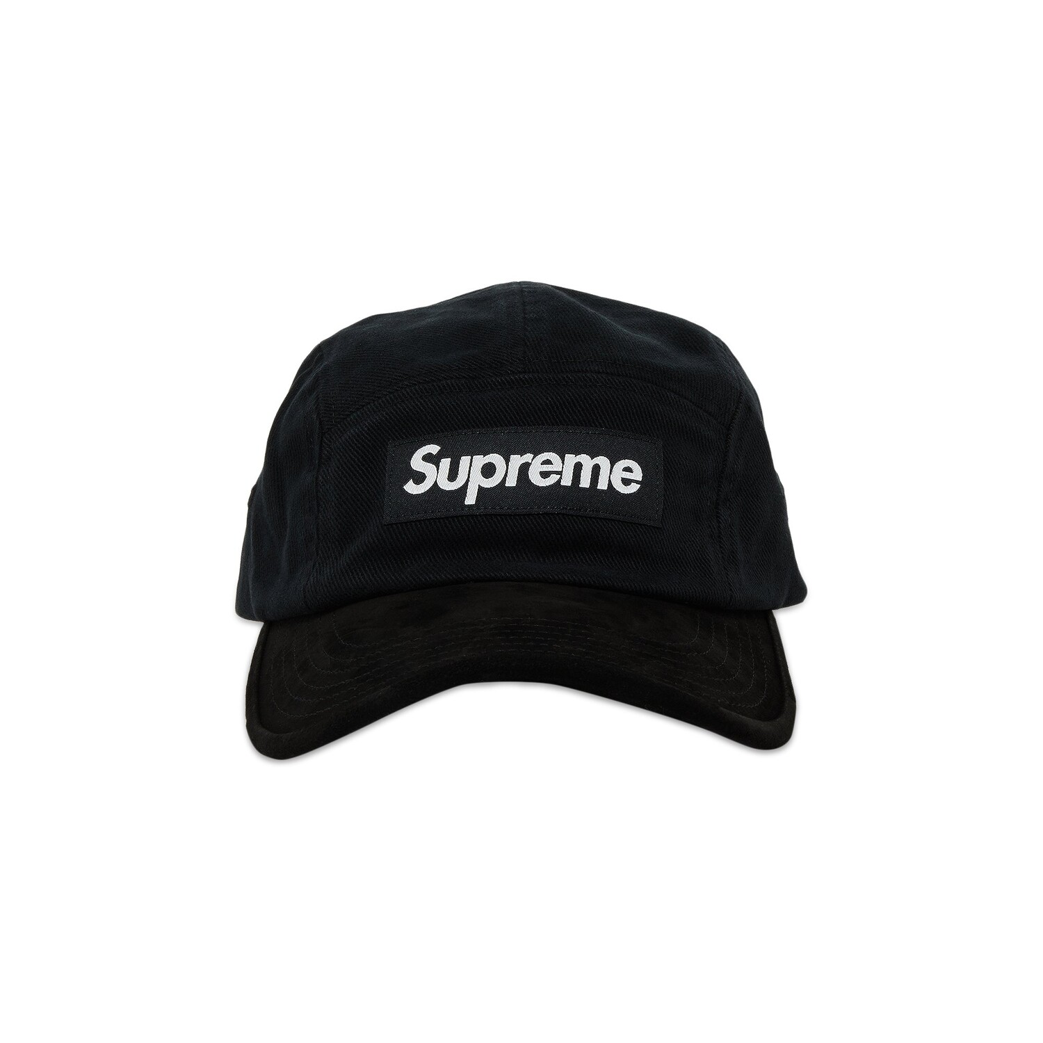 

Кепка Supreme замшевая с козырьком, черная