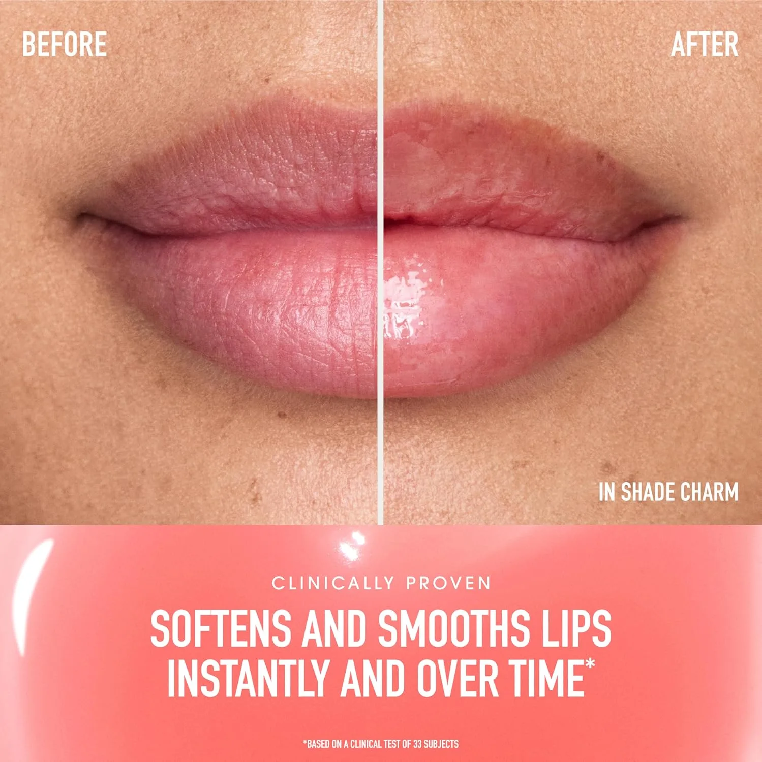 bareMinerals Питательное масло для губ, ультраувлажняющее, нелипкое и придающее блеск, чистая и веганская формула с 9 растительными маслами и гиалуроновой кислотой для мягких и гладких губ., Charm — фото 2