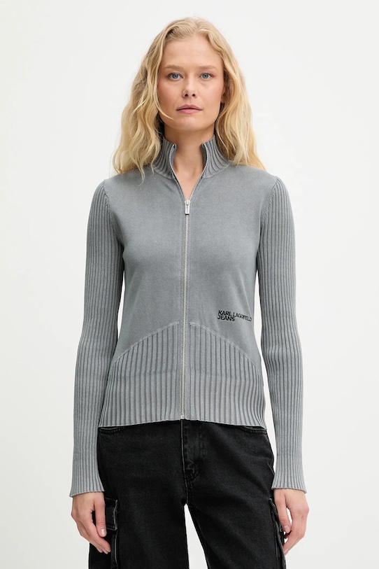 

Хлопковый кардиган Karl Lagerfeld Jeans, серый