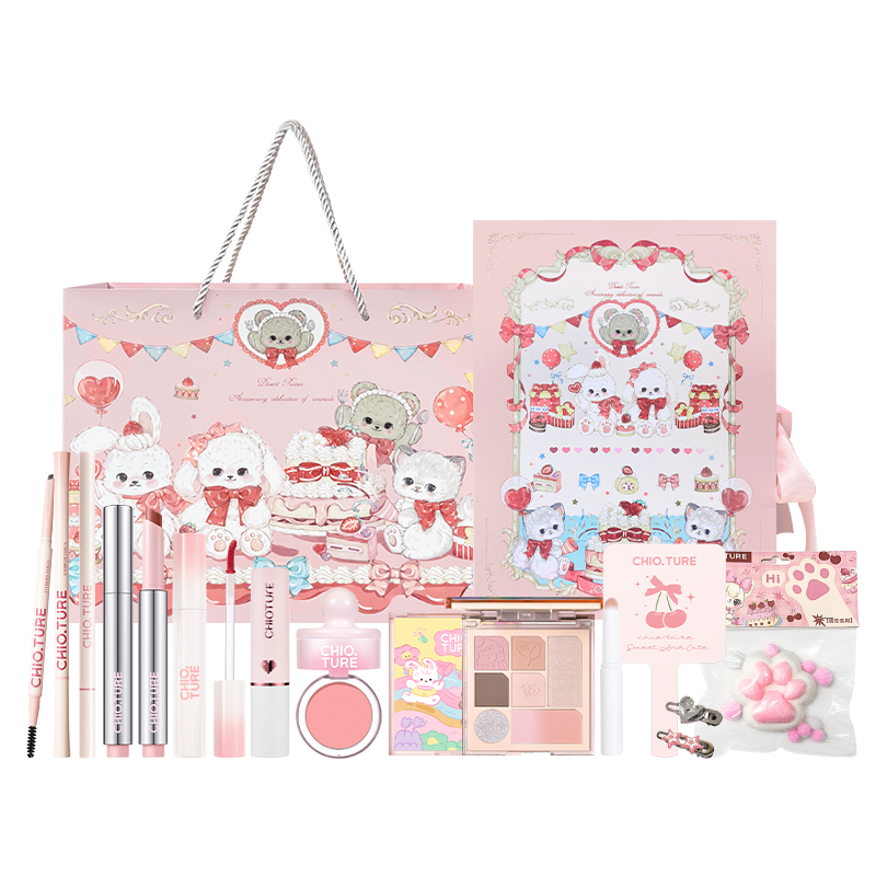 

Набор для макияжа fondant town легко растушевывается натуральный глянцевый бальзам для губ корректирующий тон кожи CHIOTURE