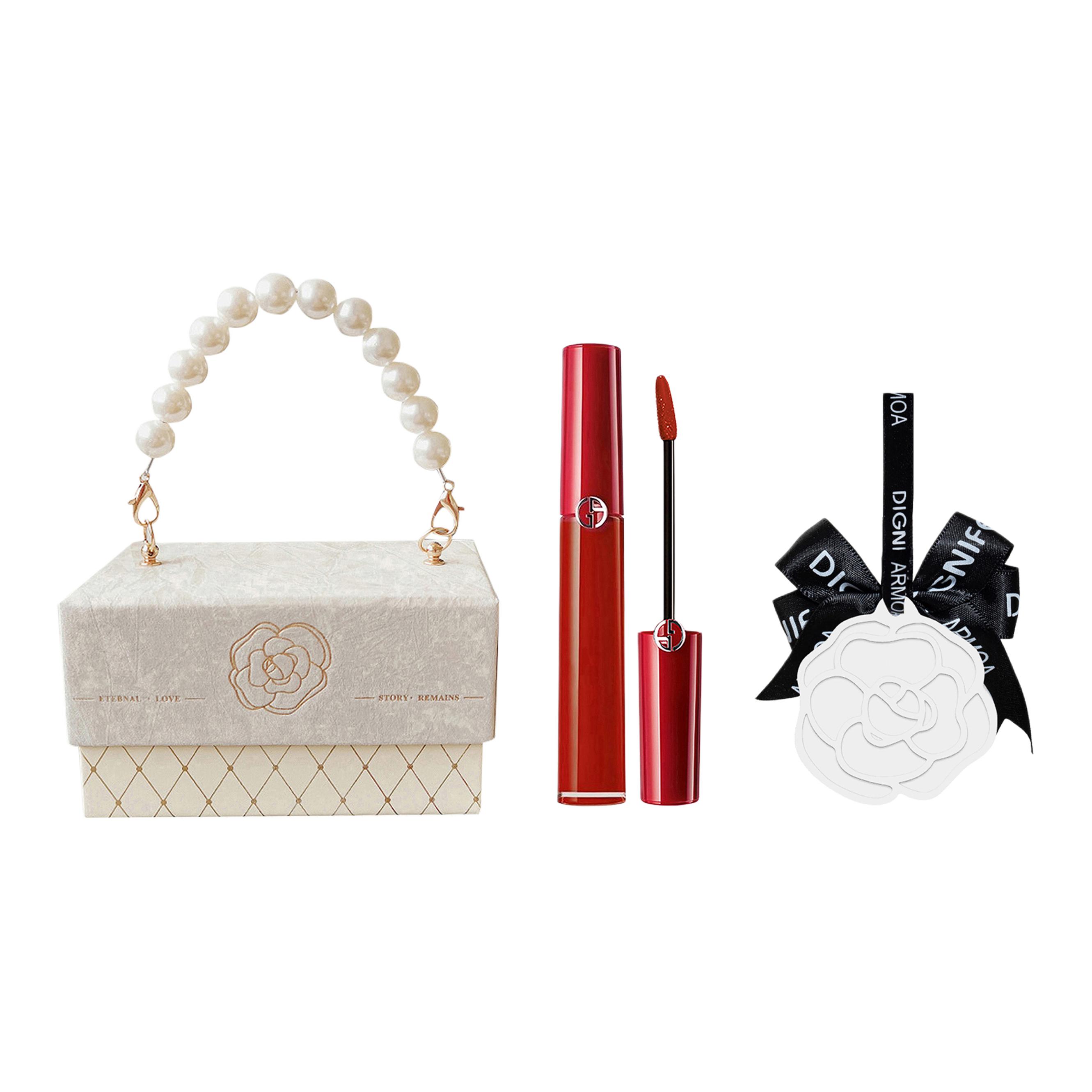 

GIORGIO ARMANI AMANI Redtube Pearl Chanel Inspired Box набор из трех матовых блесков для губ, легко растушевываются, натуральные, стойкие