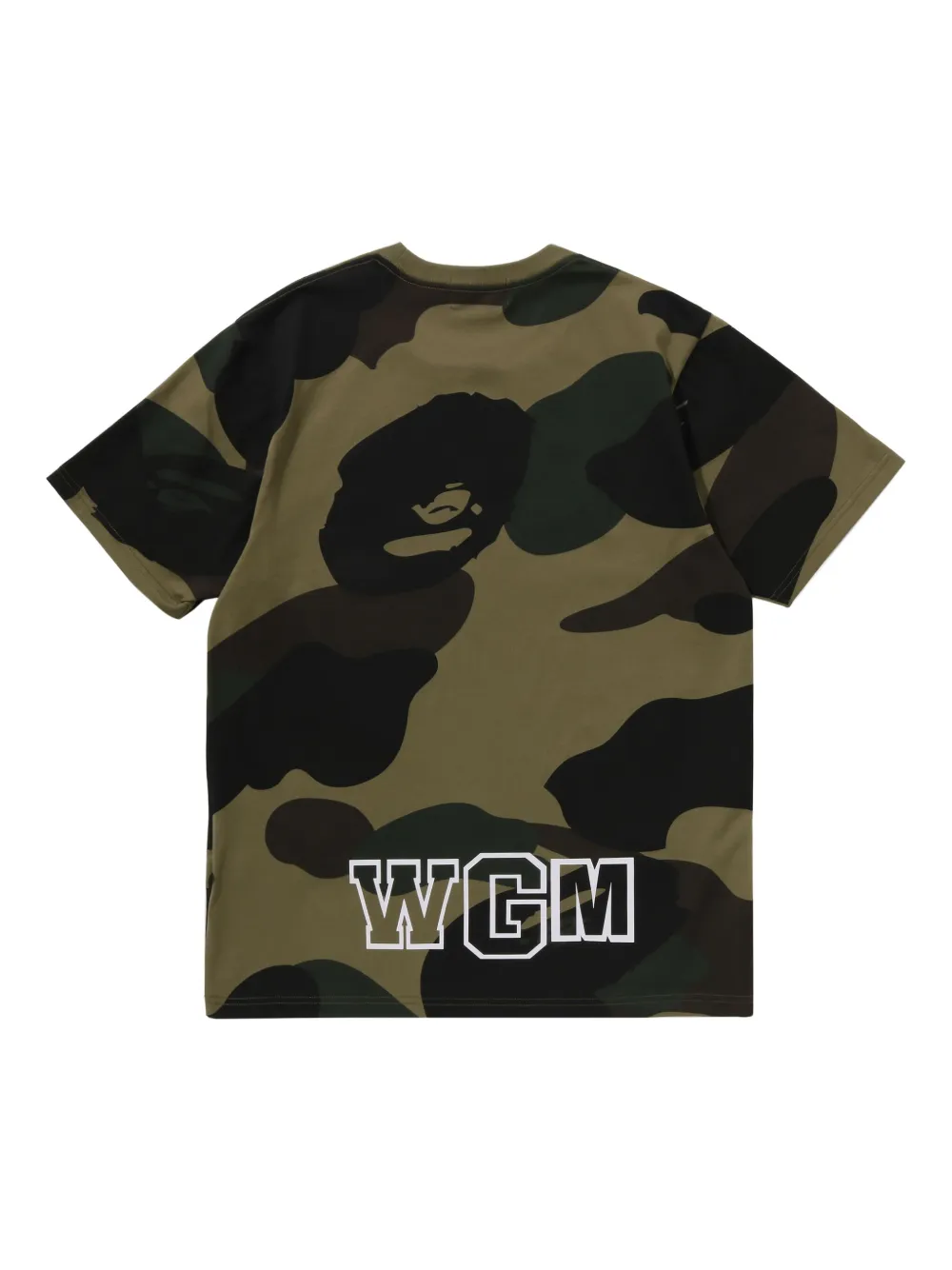 Камуфляжная футболка «Атака акулы» A BATHING APE, зеленый — фото 2
