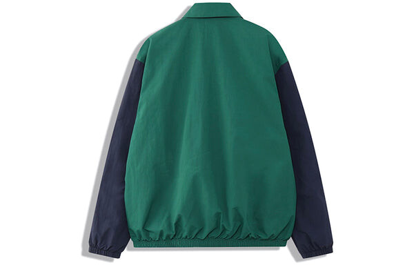 Куртка Men's adidas originals Trefoil Coach Colorblock Logo Casual Jacket Blue, зеленый — фото 2