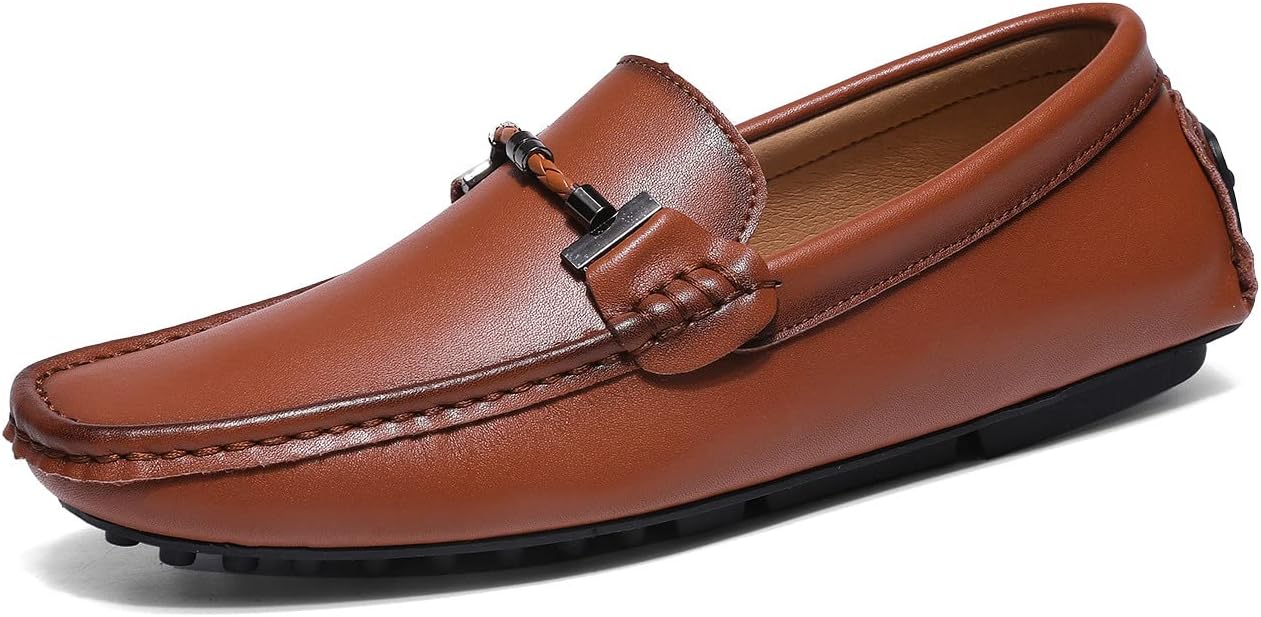 

Мужские мокасины Santimon Penny Loafers, обувь для вождения, слипоны, лодочные туфли, коричневый