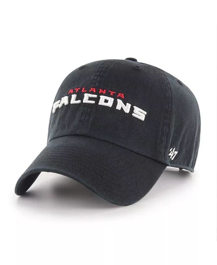 

Мужская регулируемая кепка Black Atlanta Falcons Clean Up Script '47 Black '47 Brand, черный