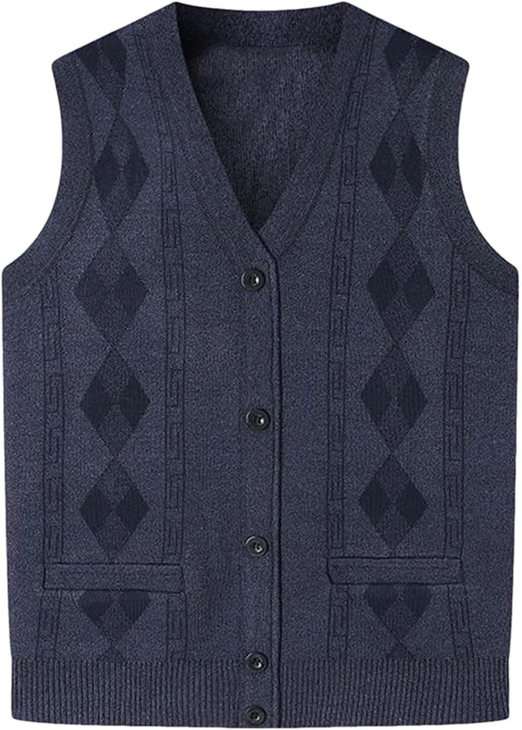 

Мужской жилет-кардиган V-образного выреза с пуговицами NATHGAM