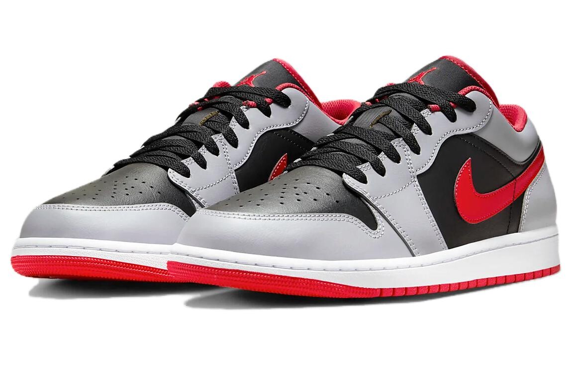 Jordan Air Jordan 1 Vintage Баскетбольные кроссовки мужские, Светло-дымчатый серый/Темный обсидиан/Белый/Ярко-малиновый — фото 3