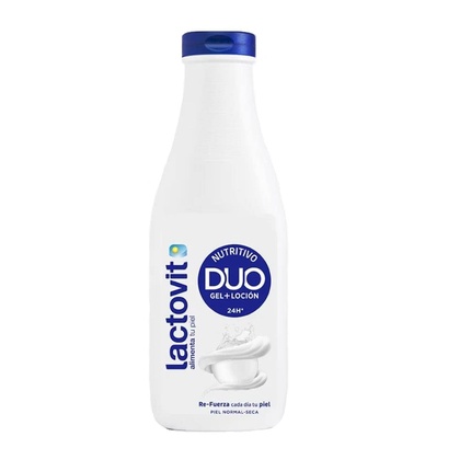 

Питательный гель + лосьон DUO с 50% увлажняющего лосьона для нормальной и сухой кожи 600 мл Lactovit