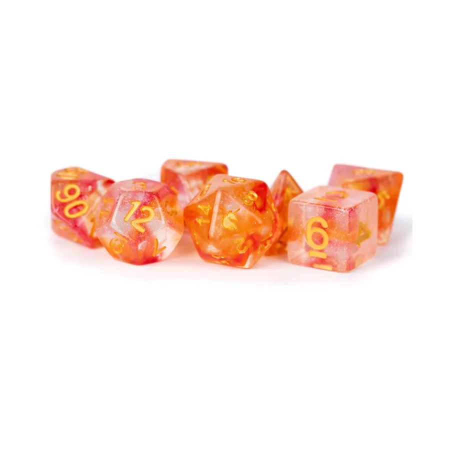 

Набор Poly Set Mystic Embers с золотом (7), Resin Dice - Unicorn (Metallic Dice Games)