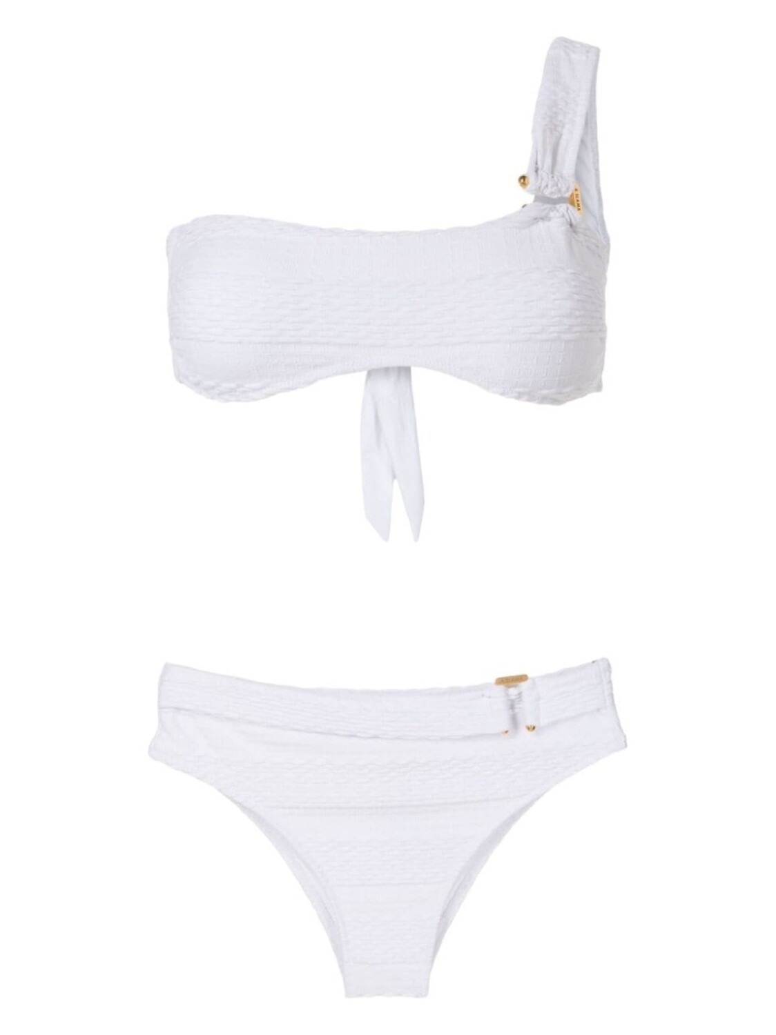 

Amir Slama one-shoulder high-waisted bikini, белый