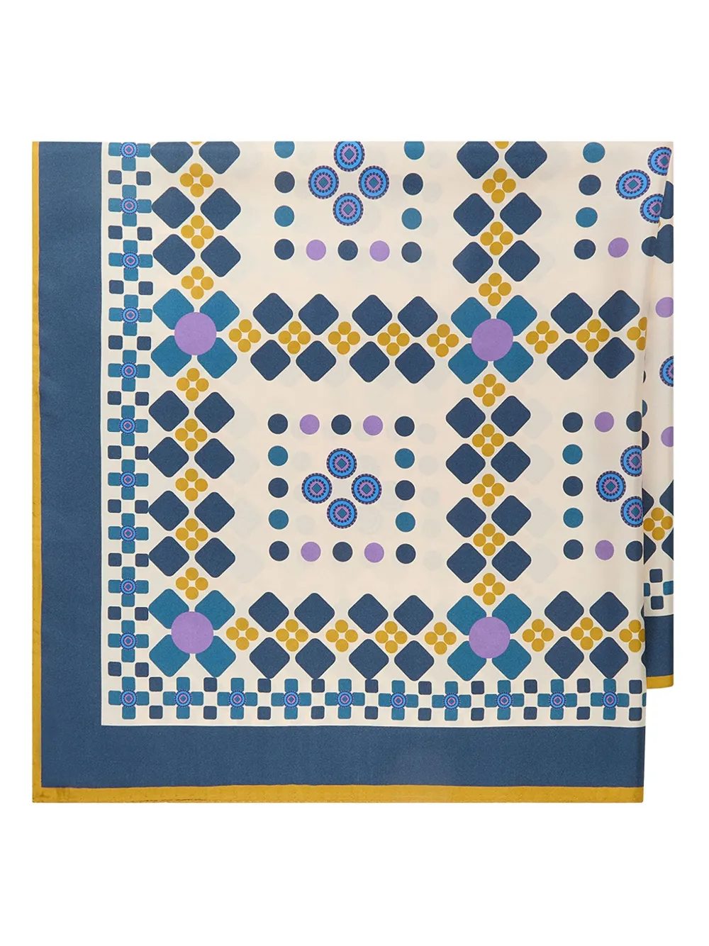 

Шарф с геометричным узором Maliparmi, синий
