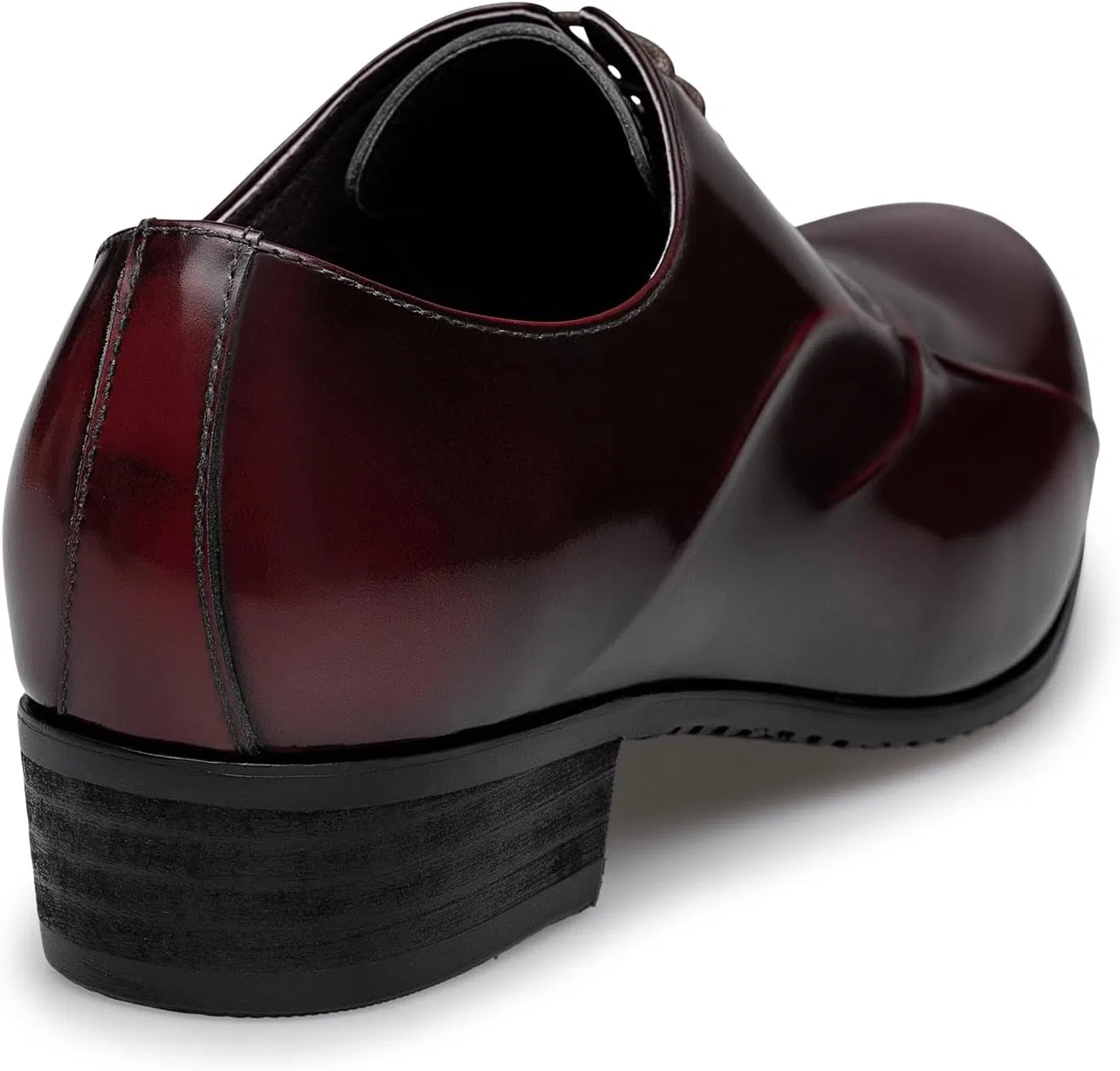 Мужские классические туфли-оксфорды на шнуровке ZRO, Wine Red — фото 4