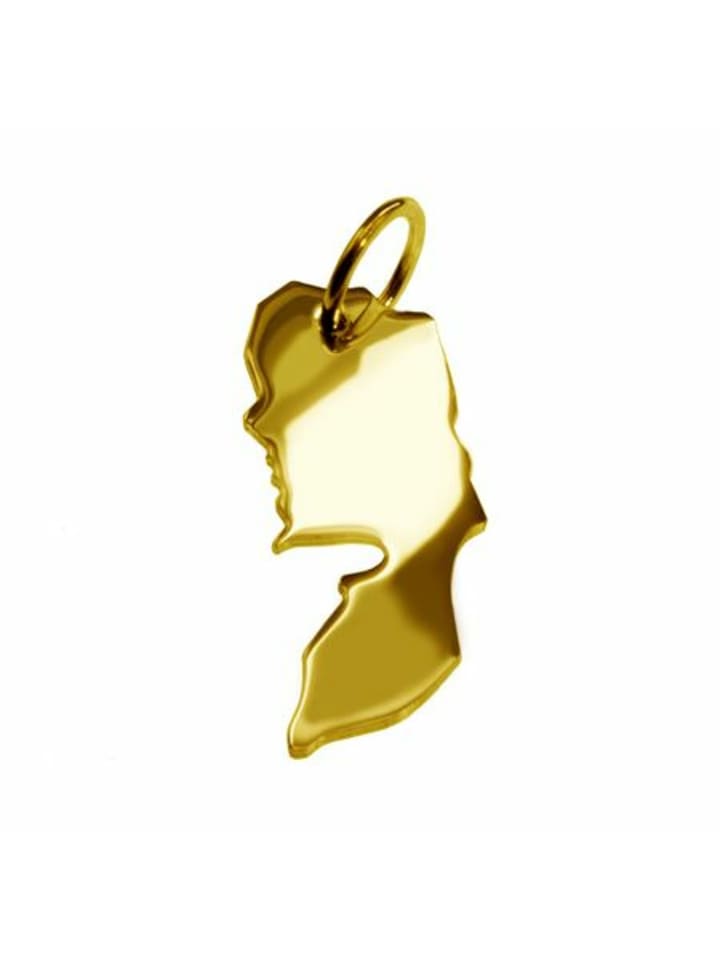 

Schmuckador Кулон с картой Палестины из цельного желтого золота 333 пробы