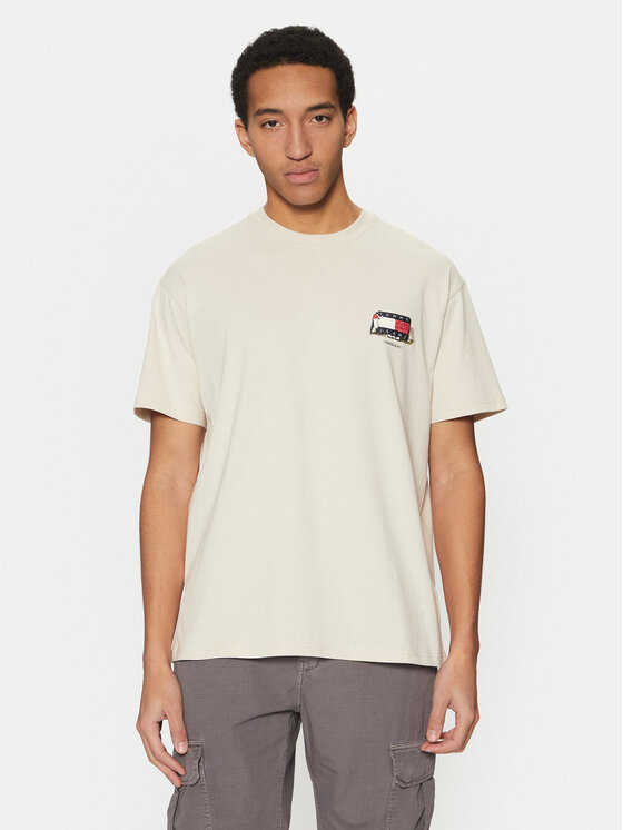 

Футболка свободного кроя Novelty DM0DM20351 Tommy Jeans, бежевый