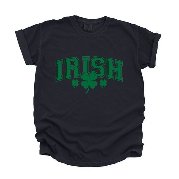 

Футболка с принтом Irish varsity outline arched Simply Sage Market, Black, Черный, Футболка с принтом Irish varsity outline arched Simply Sage Market, Black