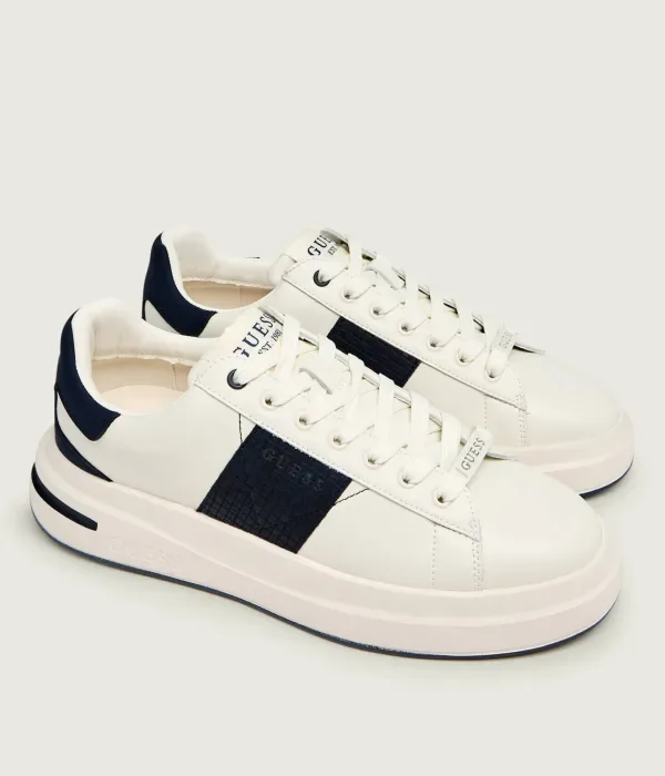 Кроссовки из кожи ELBA Guess, белый — фото 3