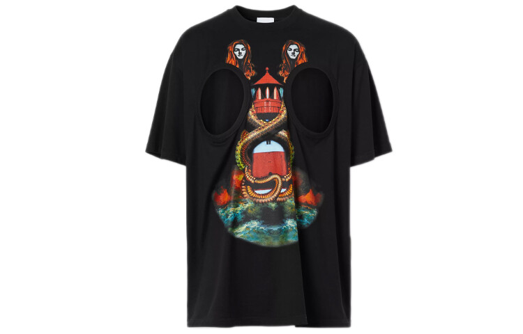 

Мужская футболка Burberry, цвет Black