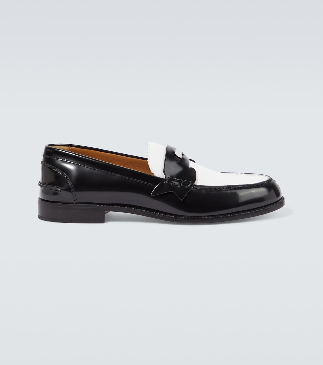 

Пенни кожаные мокасины Christian Louboutin, цвет black/white