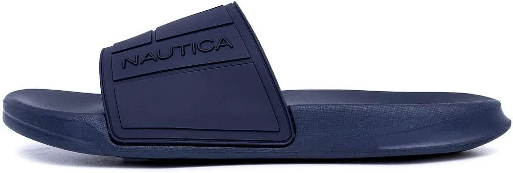 Мужские сандалии Nautica с открытым носком - удобные домашние и уличные душевые тапочки, темно-синий — фото 2